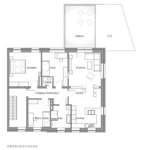 Grundriss Obergeschoss W2